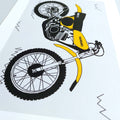 Yellow Vintage Motocross
