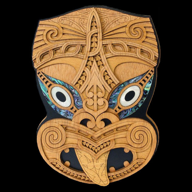 Large 3D Inlaid Wheku Wall Hanging